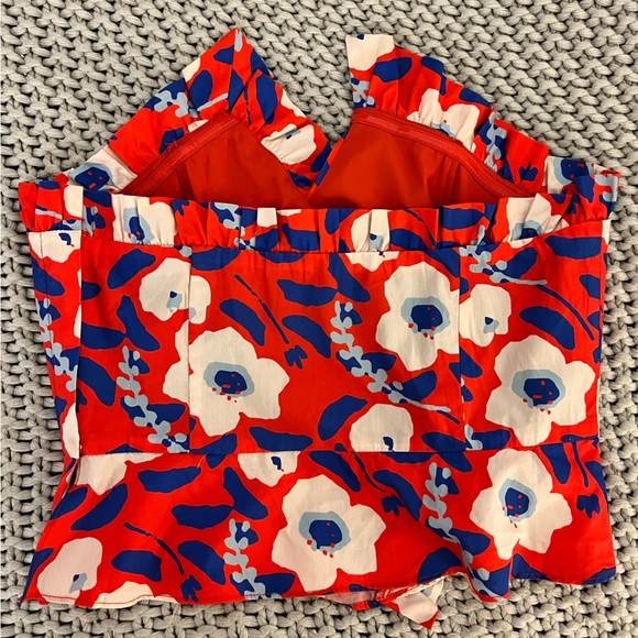 NWT Anthropologie Hutch Strapless Floral Ruffle Top - Picture 7 of 12